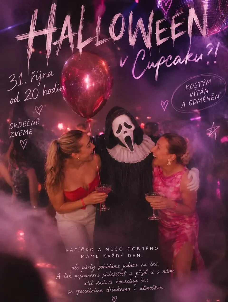 Plakát na Halloween v Cupcaku (foto: Facebook)