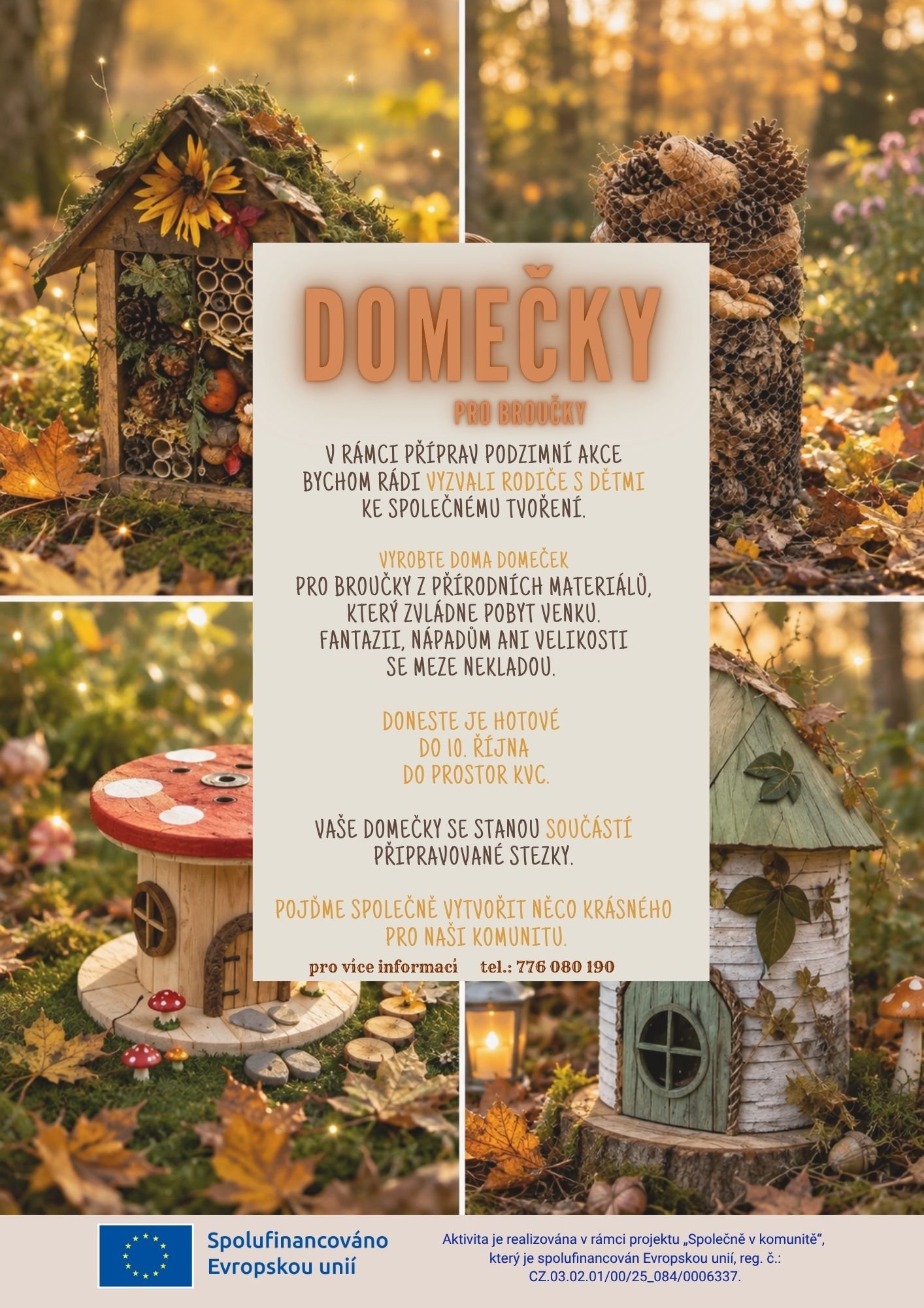 Plakát výzvy Domečky pro broučky
