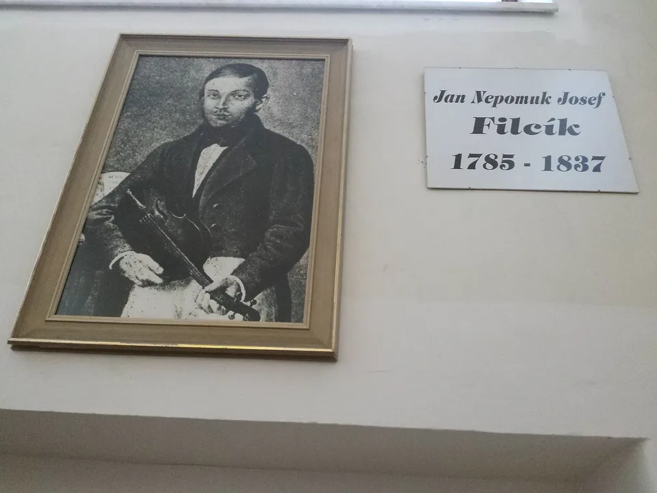 Portrét Jana Nepomuka Filcíka s houslemi